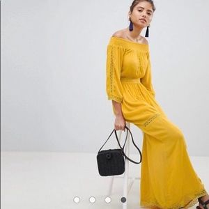 Boohoo Petite Maxi Bardot Dress